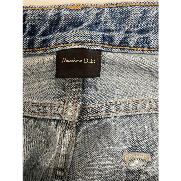 Massimo Dutti Women’s Button Fly Straight Leg Mid wash Denim Jeans Size 4 - Picture 11 of 16